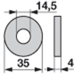 Distanzscheibe zu Mulcher Innendurchmesser 14,5 mm